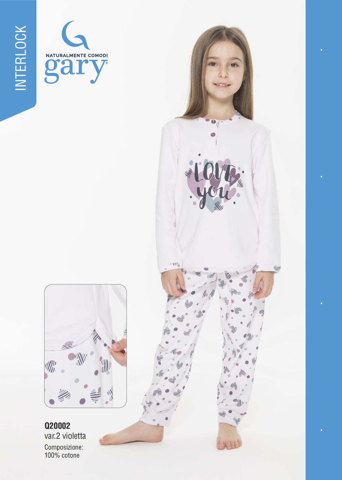 PIGIAMA BAMBINA M/L Q20002 Tellini S.r.l. Ingrosso Abbigliamento